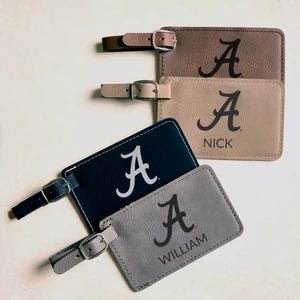Personalized Alabama Crimson Tide Luggage Tag — custom engraved in Indiana