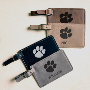 Personalized Clemson Tigers Luggage Tag — custom engraved in Indiana