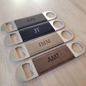 Personalized Monogrammed Bottle Opener — custom engraved in Indiana