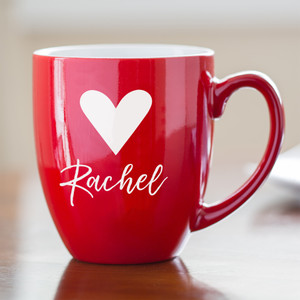 Personalized Heart Mug — custom engraved in Indiana