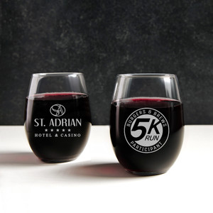 Bulk Custom Engraved Stemless Wine Glasses with Logo by Lifetime Creations Bulk Custom Engraved Stemless Wine Glasses with Logo by Lifetime Creations