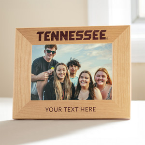 Personalized Tennessee Volunteers Picture Frame laser engraved with your custom text.