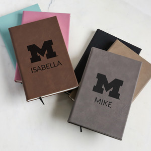 Personalized Michigan Wolverines Notebook Journal — custom engraved in Indiana