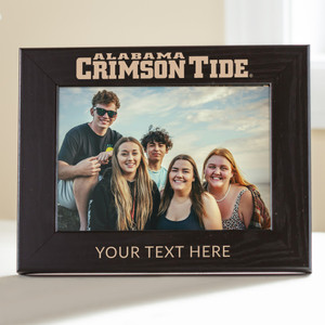Personalized Alabama Crimson Tide Black 5x7 Picture Frame — custom engraved in Indiana