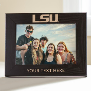 Personalized LSU Tigers Black 5x7 Picture Frame with logo and custom text