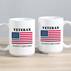 Personalized Veteran Ceramic Coffee Mug