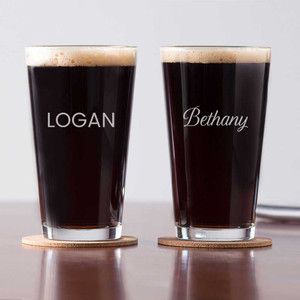 Personalized Pint Glass — custom engraved in Indiana