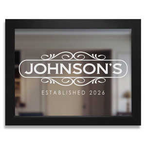 Personalized Bar Mirror - Elegant Name — custom engraved in Indiana