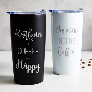 Personalized Need Coffee Tumbler — custom engraved by Lifetime Creations