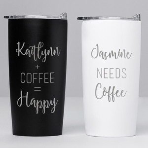 Personalized Need Coffee Tumbler — custom engraved by Lifetime Creations