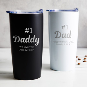 Personalized #1 Dad Tumbler — custom engraved in Indiana