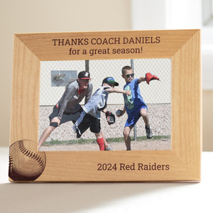 Personalized Baseball Coach Picture Frame Personalized Baseball Coach Picture Frame