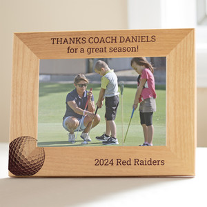 Personalized Golf Coach Picture Frame — custom engraved in Indiana