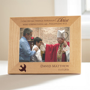 Personalized Confirmation Picture Frame — custom engraved in Indiana