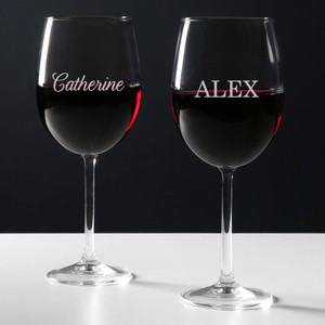 Personalized Wine Glass — custom engraved in Indiana