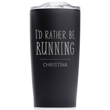 i'd rather be running gift personalized 20 oz tumbler
