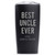 Personalized Best Uncle Ever stainless steel coffee tumbler in black.