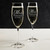 Personalized Mrs & Mrs Champagne Glasses — custom engraved in Indiana