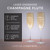 Mother of the Bride or Groom Champagne Glass showing engraving quality and product construction detail