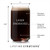 Personalized engraved beer can glass — dimensions and capacity infographic