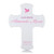 Baptism Wall Cross for Girls in pink on white background