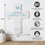 Personalized Baptism Wall Cross for Boys — dimensions and hanging detail infographic