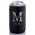 Monogrammed Groomsman Can Cooler in black