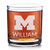 Michigan Wolverines Old Fashioned Glass in white