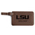 Personalized LSU Tigers Luggage Tag in dark brown