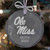 Personalized Ole Miss Rebels Glass Ornament — custom engraved in Indiana