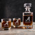 Personalized Alabama Crimson Tide whiskey decanter set including 2 whiskey glasses, custom engraved with your name