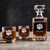 Personalized Clemson Tigers whiskey decanter set including 2 whiskey glasses, custom engraved with your name