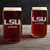 Personalized LSU Tigers Beer Can Glass — custom engraved in Indiana