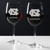 Personalized UNC Tar Heels Wine Glass with logo and name