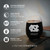 Personalized engraved stemless wine glass — dimensions and engraving area infographic