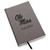 Personalized vegan leather college team journal with Ole Miss Rebels logo with gray cover