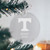 Tennessee Volunteers Glass Ornament alternate angle showing engraving and finish
