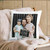 Dad Pillow with Photo alternate angle showing engraving and finish