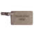 Logo Engraved Vegan Leatherette Luggage Tags for Bulk Orders in light brown