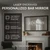 Bar Mirror - Elegant Name showing engraving quality and product construction detail