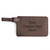 Luggage Tag with Text in dark brown