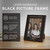 Logo Engraved 5x7 Black Picture Frames for Bulk Orders showing engraving quality and product construction detail