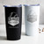 Personalized Baseball Coach gift tumbler in black or white laser engraved with baseball design, coach's name, and team name