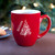 Christmas Tree Coffee Mug displayed in holiday setting