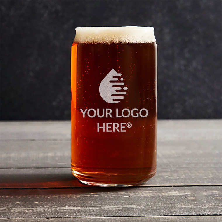 Glassware engraved with custom logo