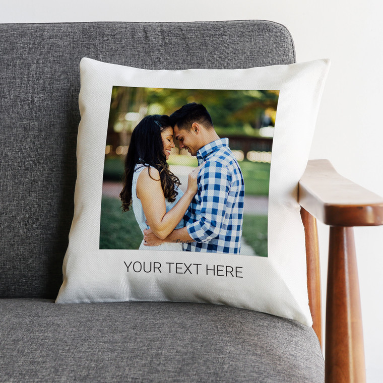 Personalized Photo Pillow with Text — custom engraved in Indiana