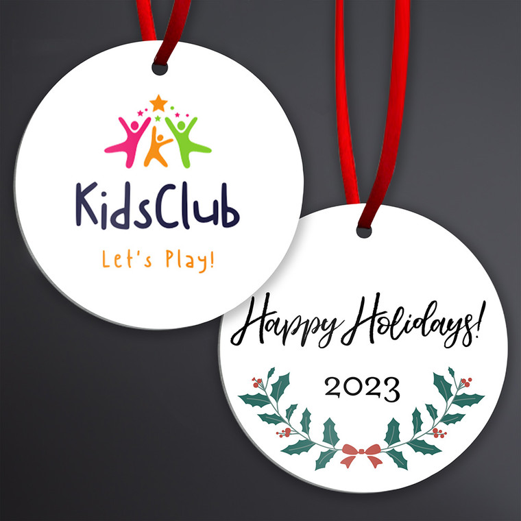Personalized Bulk Custom Ornaments with Logo — custom engraved in Indiana
