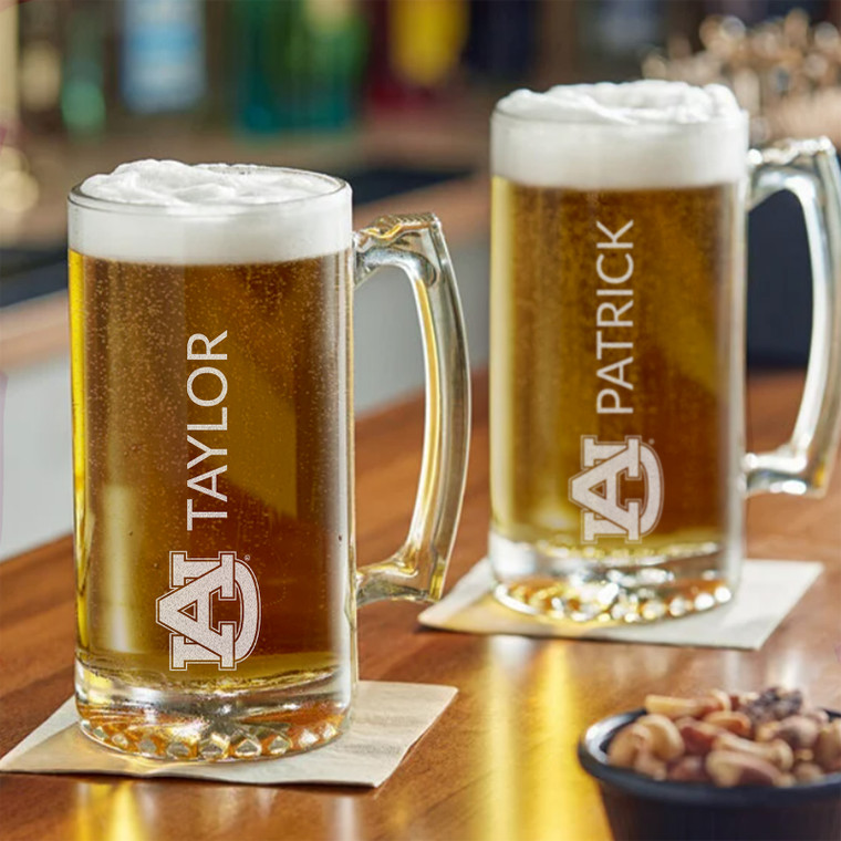 Personalized Auburn Tigers Beer Mug — custom engraved in Indiana