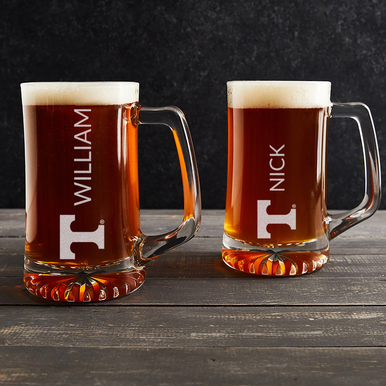 Personalized Tennessee Volunteers Beer Mug custom engraved with your name