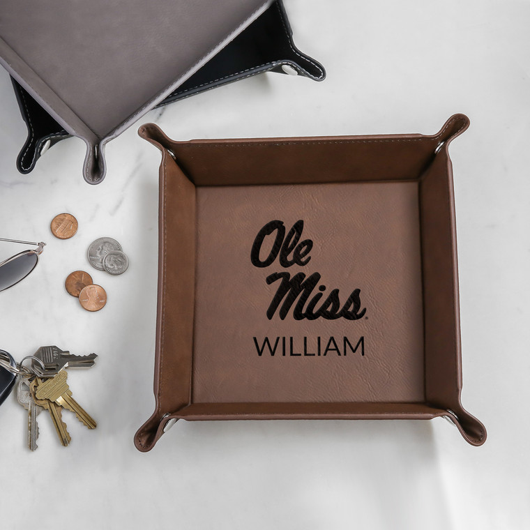 Personalized Ole Miss Valet Tray — custom engraved in Indiana